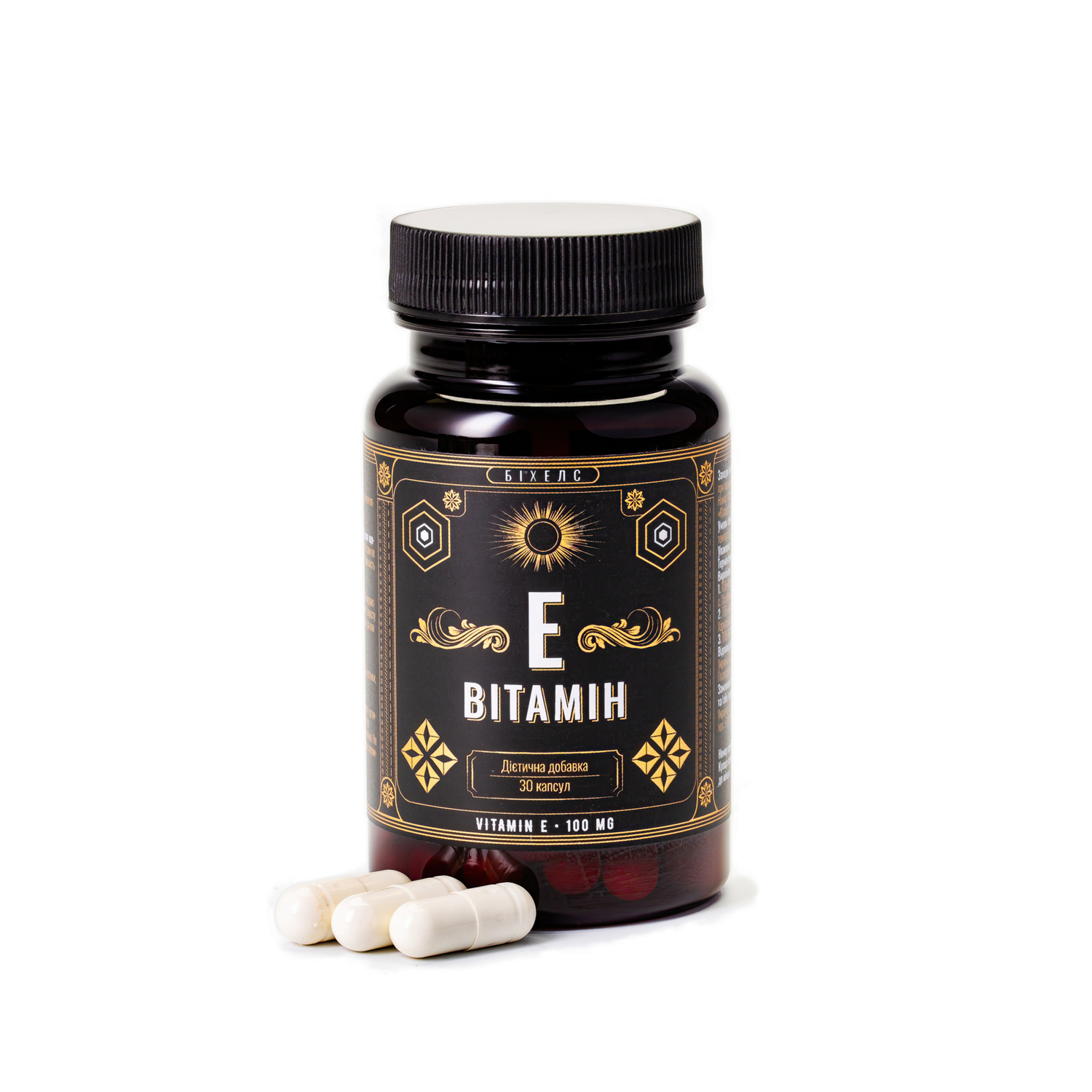 Beheals Witamina E 100 mg, kapsułki, 30 szt., cena producenta, suplement diety, фото – 2